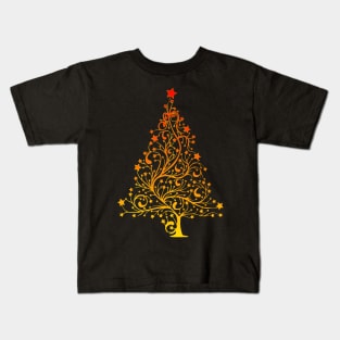 Merry Christmas tree 80s stars Kids T-Shirt